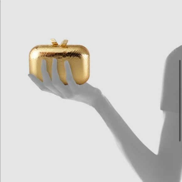 Kotur “Margot” Miniature Clutch in Gold Snakeskin NWT - MSRP: $350 - Picture 2 of 13